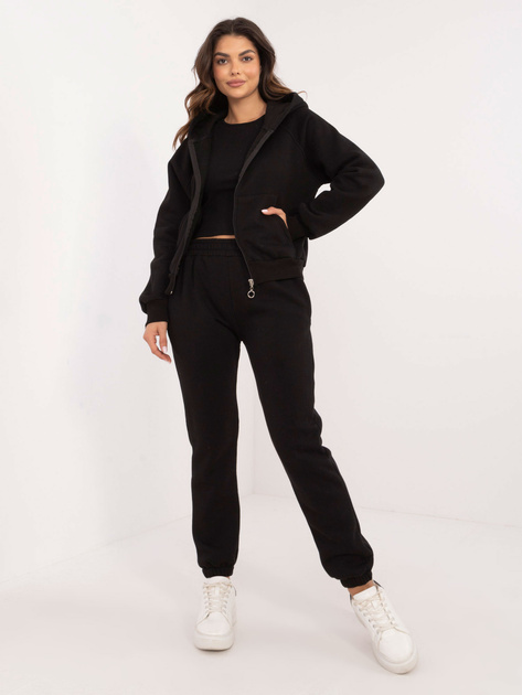 Hurt Czarny trzyczęściowy komplet dresowy z ociepleniem