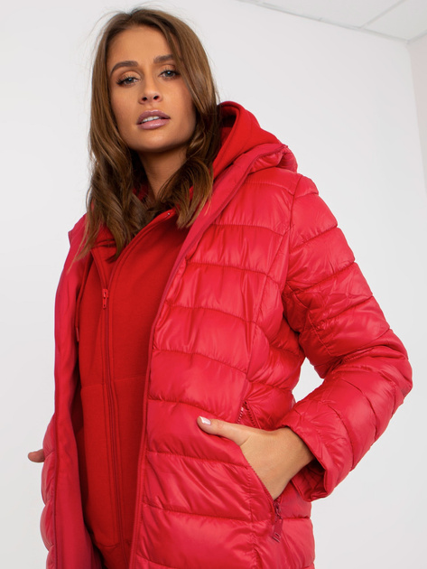 Hurt Czerwona dwustronna kurtka przejściowa z kapturem