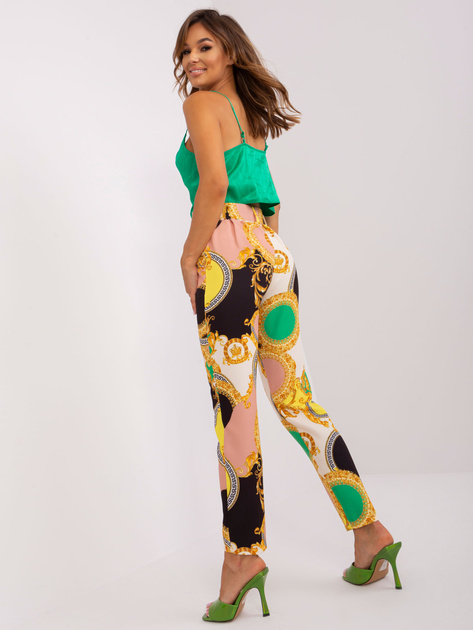 Hurt Czarno-beżowe damskie spodnie od garnituru