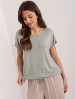 Hurt Khaki bluzka z okrągłym dekoltem SUBLEVEL