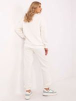 Hurt Ecru dresowy komplet oversize z ociepleniem 