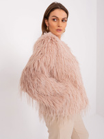 Hurt Brudnoróżowa damska kurtka przejściowa z kieszeniami