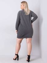 Ciemnoszara melanżowa sukienka plus size Ariadne