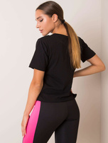 Czarny t-shirt Star FOR FITNESS