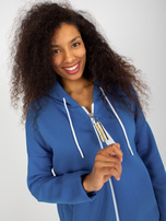 Hurt Ciemnoniebieska długa bluza basic z kieszeniami Stunning