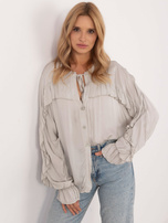 Hurt Jasnoszara bluzka koszulowa z falbaną OCH BELLA