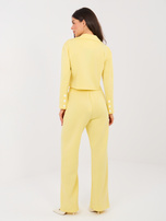Jasnożółty dwuczęściowy komplet z marynarką RUE PARIS 