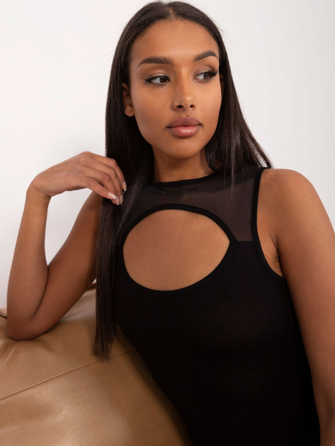 Hurt Czarne body z wycięciem przy dekolcie