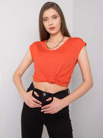 Pomarańczowa bluzka w paski Giselle RUE PARIS