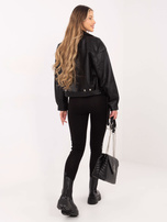 Czarno-srebrne legginsy z lampasami Akemi RUE PARIS