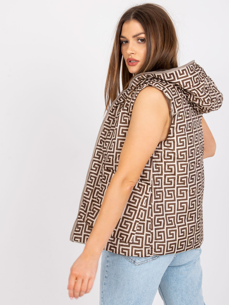 Beżowa dwustronna kamizelka damska Addison