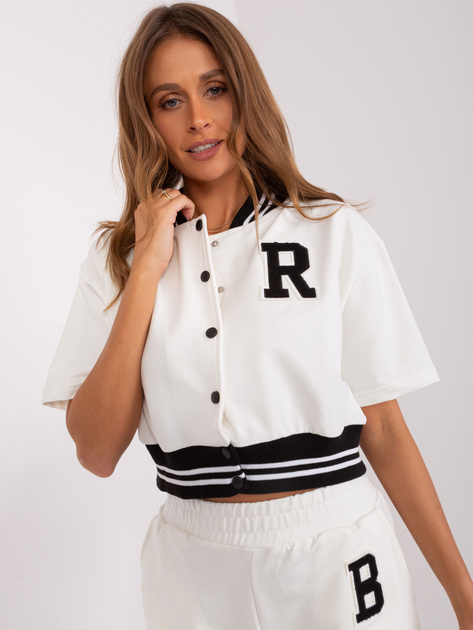 Hurt Ecru komplet casualowy z krótką bluzą baseball