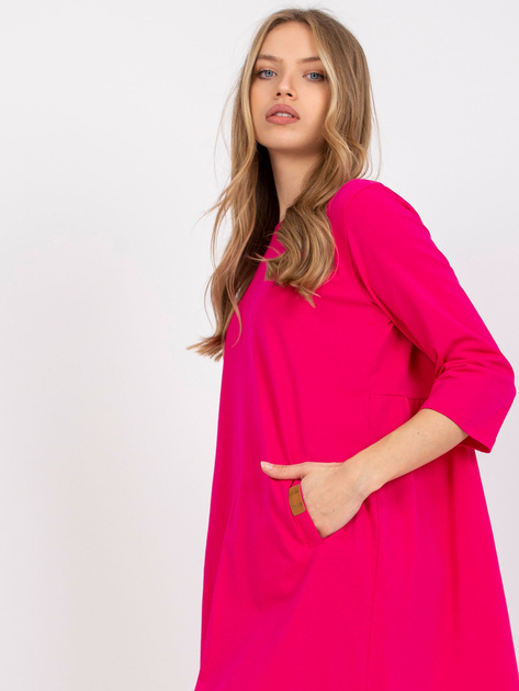 Fuksjowa luźna sukienka Dalenne