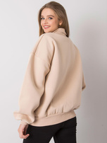 Béžová zateplená oversized mikina Kelly.