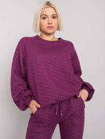 Fioletowy dwuczęściowy komplet pikowany Palermo