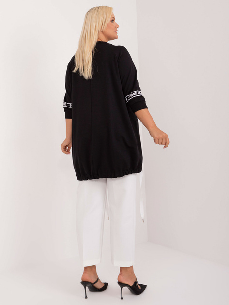 Hurt Czarna długa bluzka plus size z rękawem 3/4