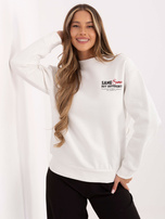 Biała bluza z nadrukiem na plecach SUBLEVEL 