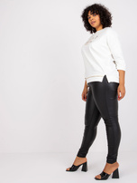 Ecru blouse plus size cotton Cordelia 