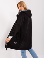 Hurt Czarna dresowa bluza rozpinana z kapturem