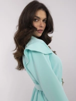 Miętowy krótki kombinezon z zapięciem na guziki