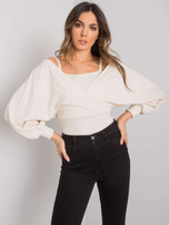 Beige Damenbluse aus Baumwolle Chavri RUE PARIS.