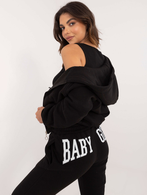 Hurt Czarny trzyczęściowy komplet dresowy z ociepleniem