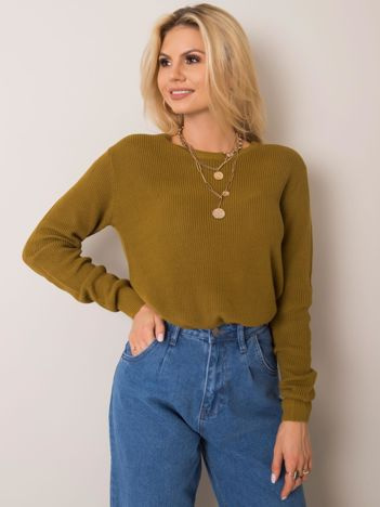 Oliwkowy sweter Seleste STITCH & SOUL