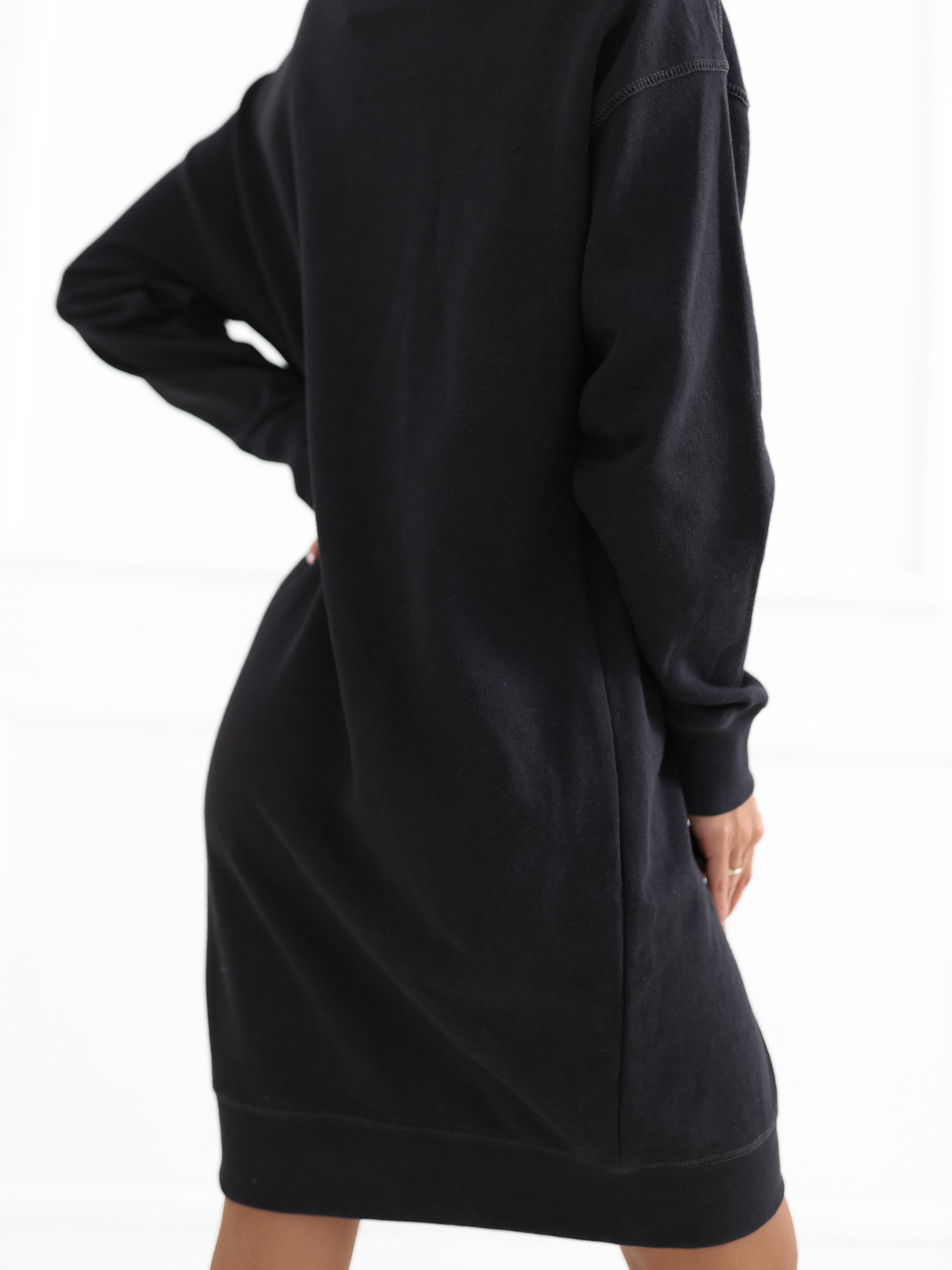 Grafitowa dresowa sukienka oversize