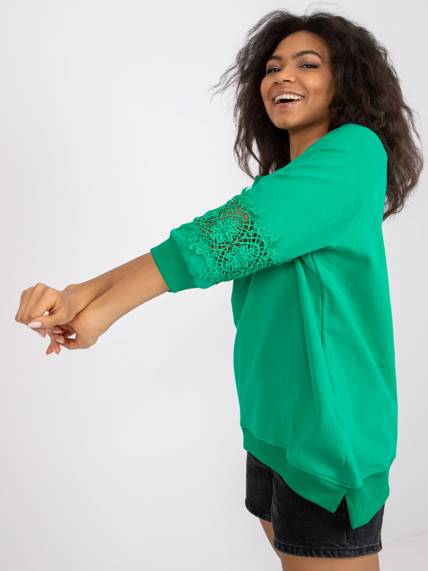 Green casual blouse Torino RUE PARIS
