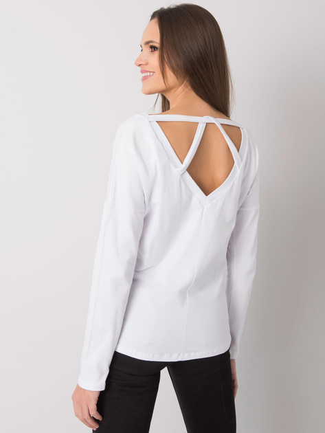 Biała damska bluzka z długim rękawem Libourne RUE PARIS