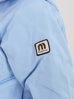 Jasnoniebieska kurtka z kwiatowym pikowaniem RUE PARIS 