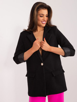 Hurt Czarna jednorzędowa marynarka damska 