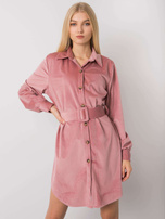 Brudnoróżowa sukienka szmizjerka Abilene