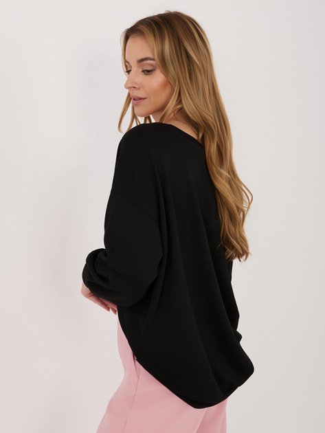 Czarna bluza oversize bez kaptura RUE PARIS