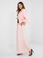 Pastelowe różowe dresowe spodnie palazzo RUE PARIS 