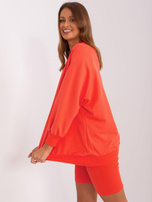 Hurt Pomarańczowy komplet casualowy trzyczęściowy z bluzą