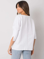 Biała luźna bluzka Hassina