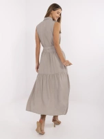 Graue Maxikleid aus Viskose.