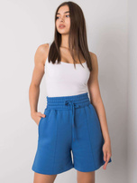 Dark blue Larianna sweat shorts.