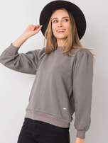 Graue Sweatshirt Hattie, DU KENNST MICH NICHT.