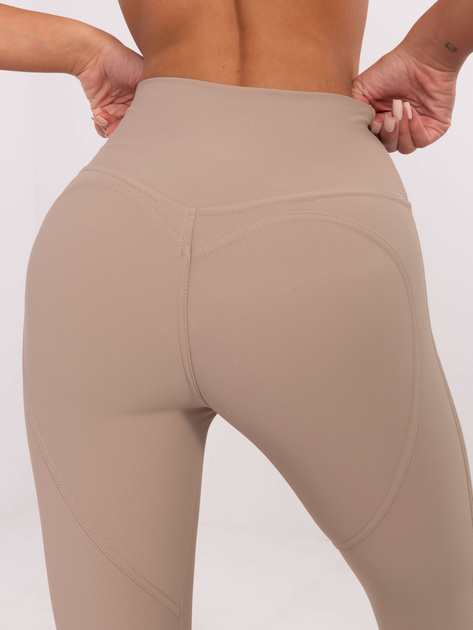 Hurt Ciemnobeżowe legginsy sportowe push-up