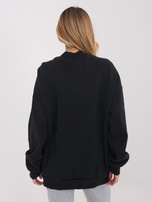 Czarna rozpinana bluza o kroju bomberki