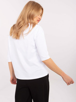 Hurt Biała bawełniana bluzka damska z napisem