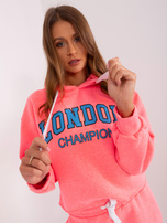 Hurtownia Fluo różowo-niebieski komplet dresowy z troczkami