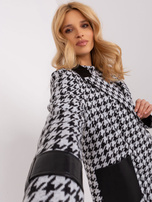 Hurt black-and-white women's jacket in houndstooth.