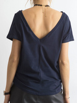 Granatowy t-shirt Fire