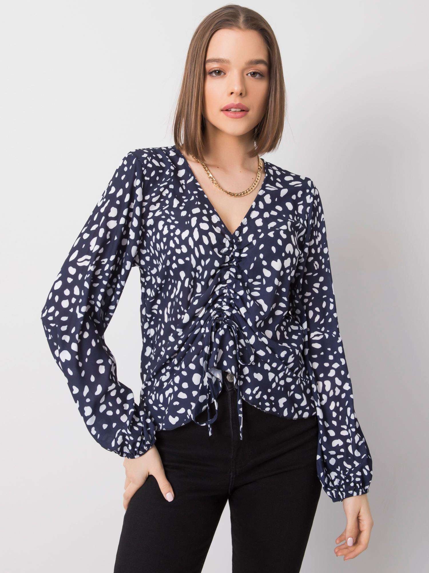 Dunkelblaue Bluse Ricarda.