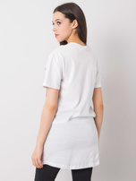 White tunic with print Dorothea SUBLEVEL