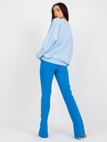 Hurt Jasnoniebieska damska bluza basic o kroju oversize RUE PARIS 