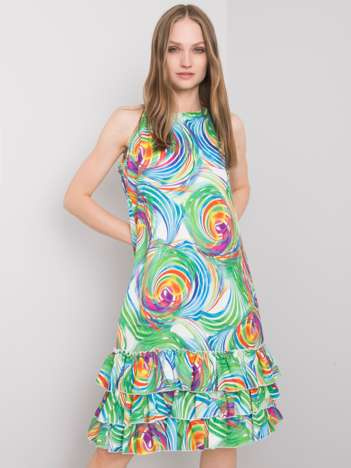 Weiße Kleid mit Mustern Guadalupe RUE PARIS.